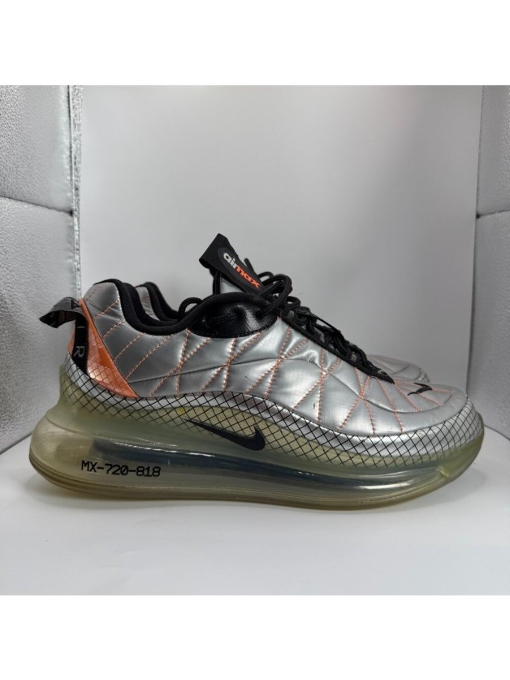 Nike Air Max 720-818 Shoes Mens Size 8.5 Metallic Silver Running Gym BV5841-001